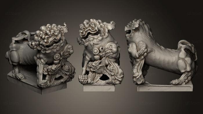 3D model Lion statue 006 F (STL)
